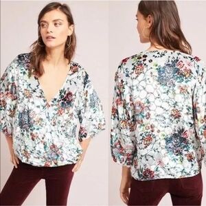 Anthropologie Maeve Umi Velvet Burnout top
